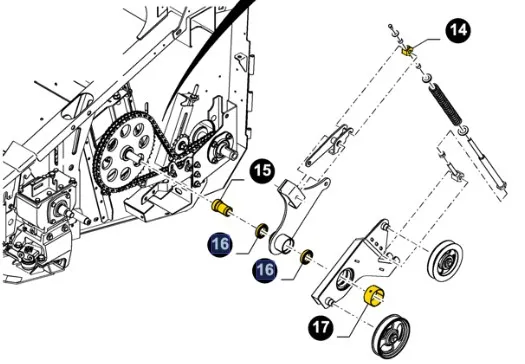 87655729 - Подшипник рычага натяж. ремня прив. МКШ жатки 760/3050